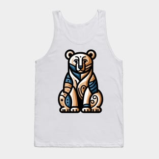 Bear illustration. Illustration of a bear in cubism style Tank Top